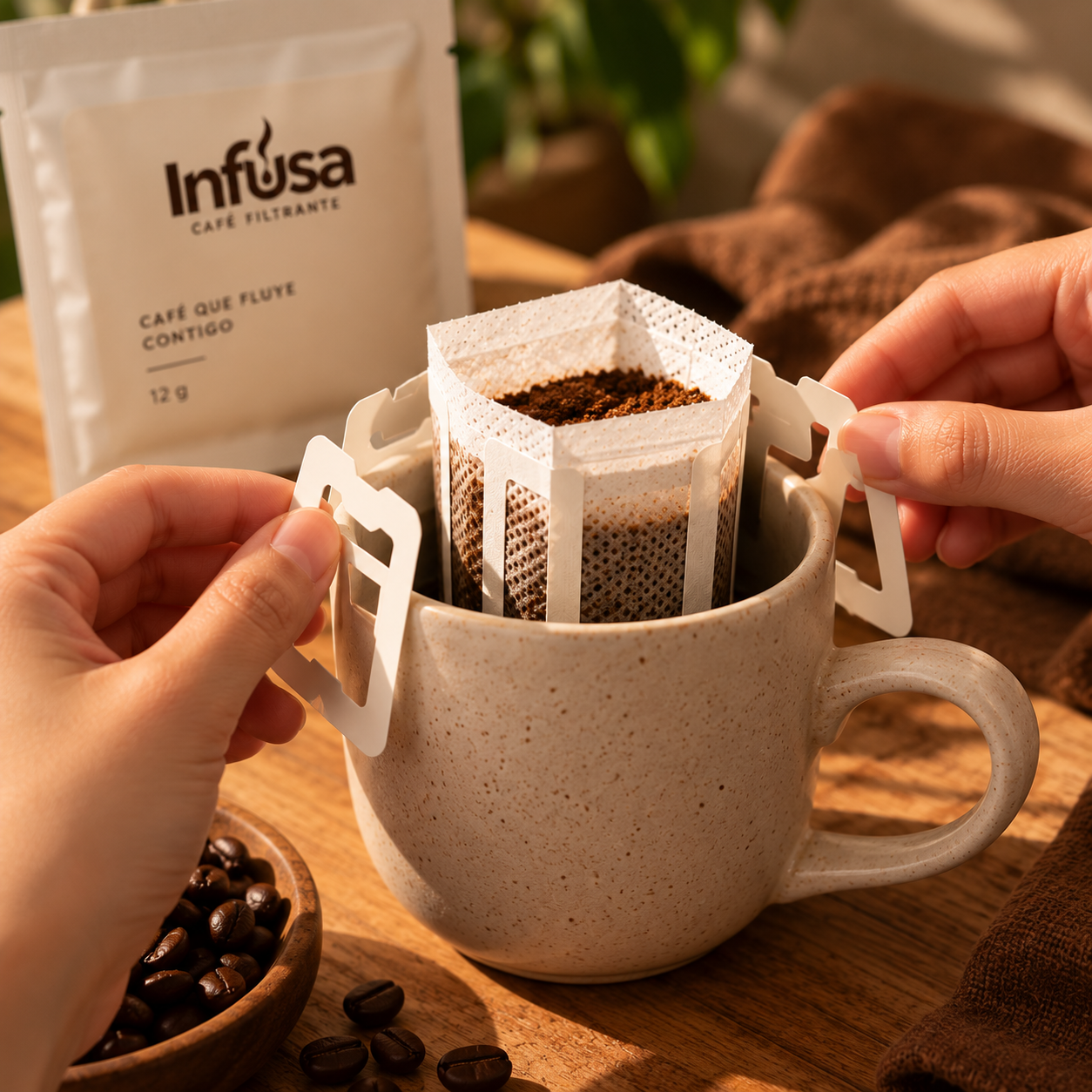 Paso 2: Colocar el filtrante Infusa en la taza